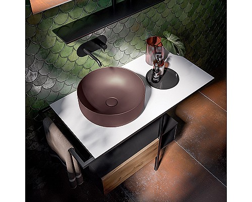 Раковина-чаша Kerasan Nolita 40 534475 Borgogna matt