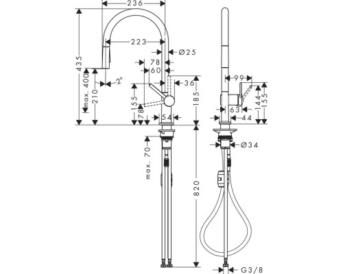 Смеситель для кухни Hansgrohe Talis M54 Хром