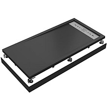 Поддон литьевой Stella ЧЕРНЫЙ 1000x800 GOOD DOOR ЛП00156