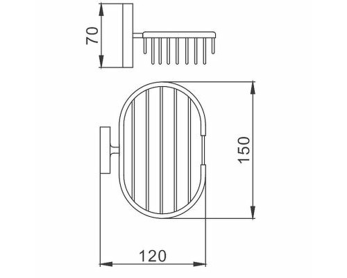 Мыльница Frap F19 F1902-2 Хром