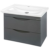 Тумба под раковину Bellezza Санриса 80 4630113000367 подвесная Серебро