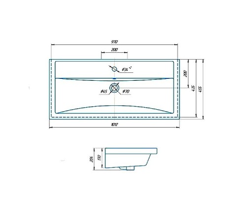 Раковина Grossman Kirovit Фостер 100 30513 Белая