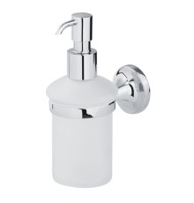 Дозатор жидкого мыла настенный Veragio OSCAR хром/матовое стекло