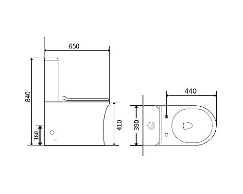 Унитаз компакт Agger AT01000 с бачком и сиденьем Микролифт