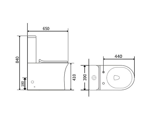 Унитаз компакт Agger AT01000 с бачком и сиденьем Микролифт