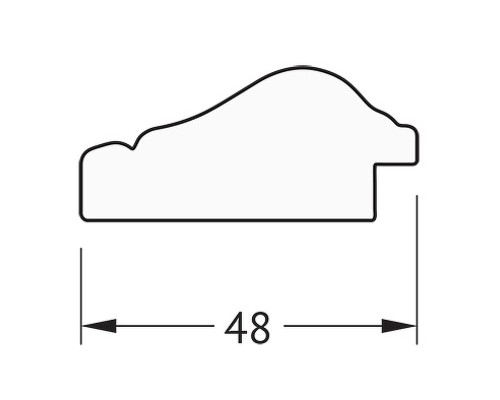 Зеркало Evoform Definite 142х52 BY 1066 в багетной раме - Алебастр 48 мм