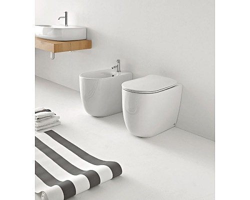 Унитаз напольный приставной, безободковый Kerasan Nolita 531830