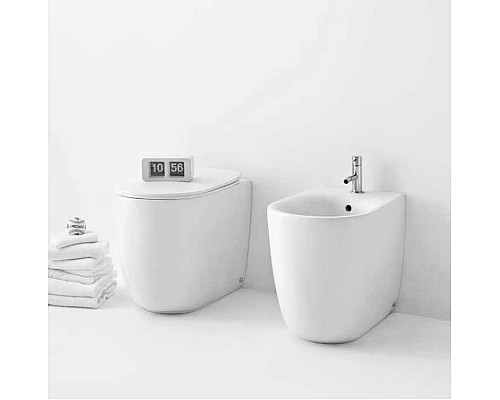 Унитаз напольный приставной, безободковый Kerasan Nolita 531830