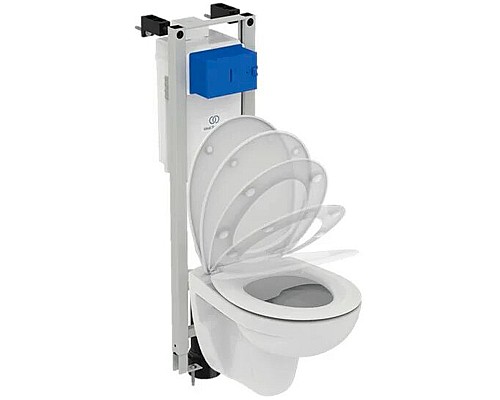 Комплект унитаза с инсталляцией Ideal Standard Prosys Eco Frame Eurovit W660101 с сиденьем Микролифт