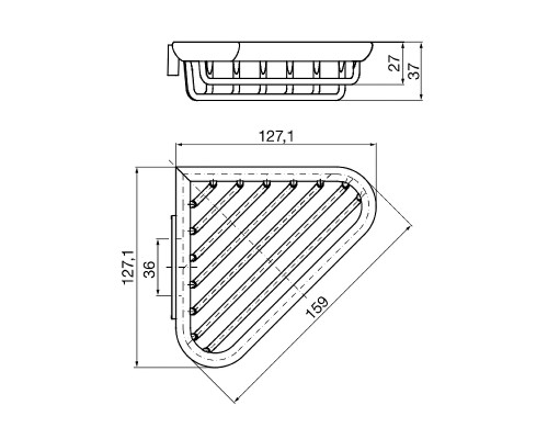 Полка корзина Emco System2 3545 001 00 угловая Хром