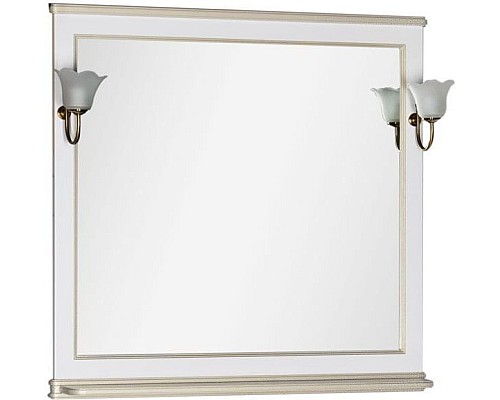 Зеркало Aquanet Валенса 100 белый краколет/золото