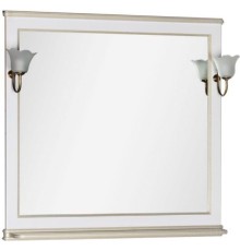 Зеркало Aquanet Валенса 100 белый краколет/золото