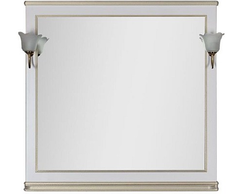 Зеркало Aquanet Валенса 100 белый краколет/золото