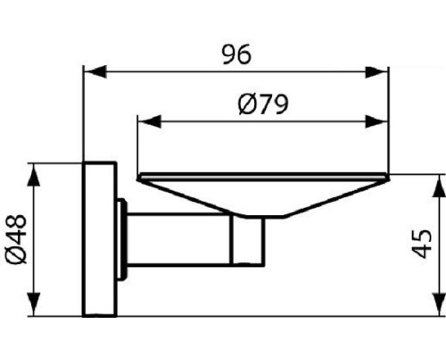 Мыльница Ideal Standard IOM A9129AA Хром
