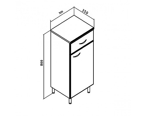 Полупенал Runo Эконом 30 00000000110 правый