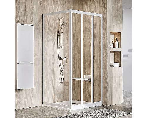 Душевая стенка Ravak Supernova APSS-80 94040UR2Z1 профиль Сатин стекло Transparent
