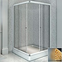 Душевой уголок Radomir 100x100 1-03-1-0-0-1191 с поддоном профиль Белый стекло матовое