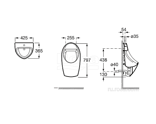 Писсуар Roca Euret 35945M000