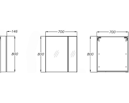 Зеркальный шкаф Opadiris Фреш 70 00-00003584 Белый глянцевый