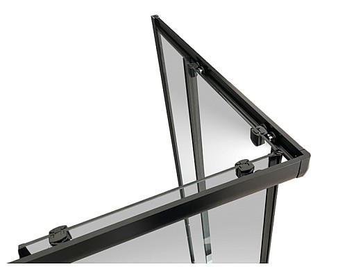 Душевой уголок Royal Bath HPD 100х80 RB8100HPD-C-BL профиль Черный стекло матовое