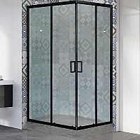 Душевой уголок Royal Bath HPD 100х80 RB8100HPD-C-BL профиль Черный стекло матовое