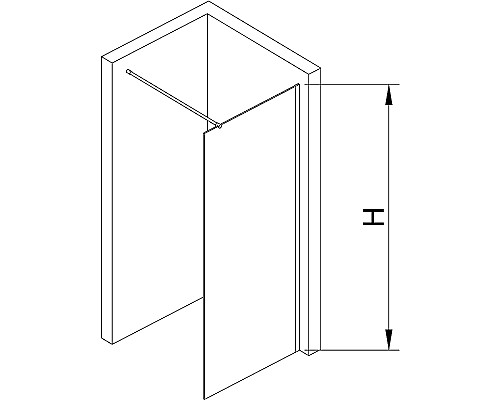 Душевая перегородка RGW Walk In WA-002 100 35100210-11 профиль Хром стекло прозрачное