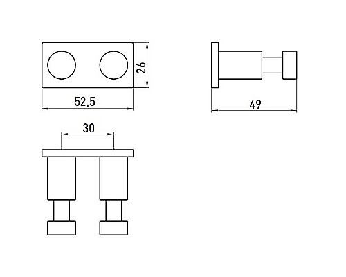 Двойной крючок Emco System2 3574 001 00 Хром Двойной крючок Emco System2 3574 001 00 Хром