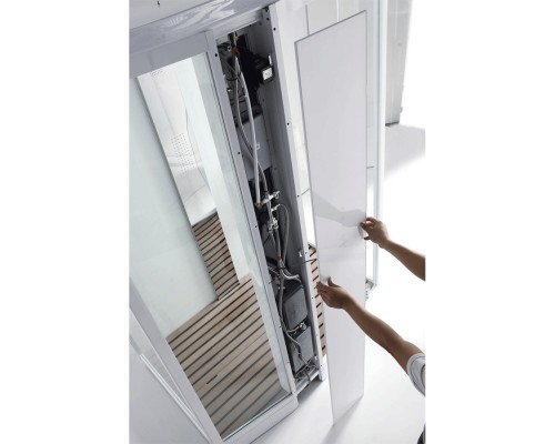 Душевая кабина Orans 150x100 L с баней профиль Белый задние стенки Белые