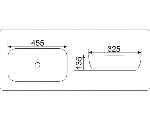 Раковина-чаша CeramaLux 46 D1333H009 Серебро