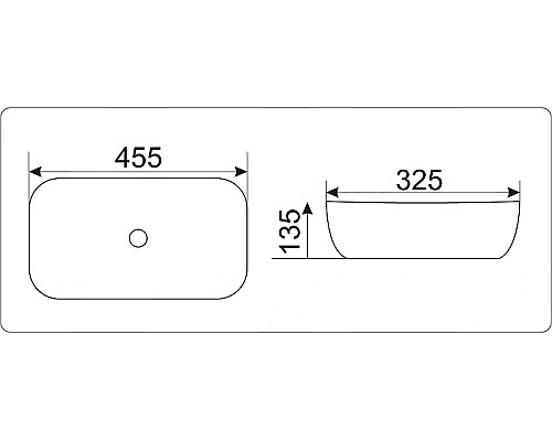 Раковина-чаша CeramaLux 46 D1333H009 Серебро
