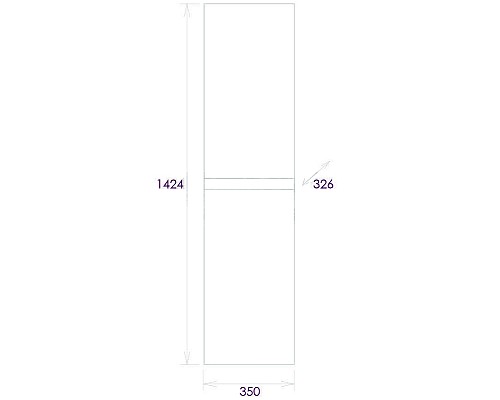 Шкаф пенал Onika Алеста 35.10 403566 подвесной Камень светлый Белый