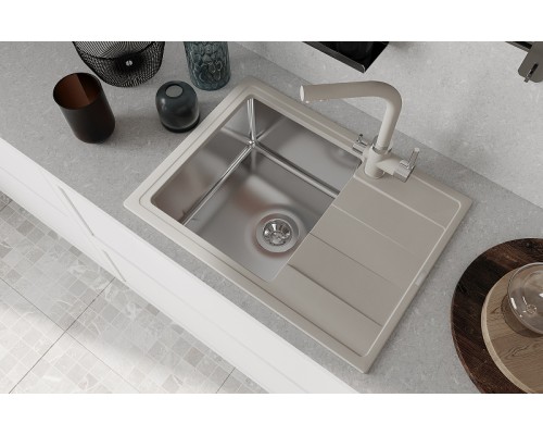 Кухонная мойка Florentina Комби-650 21.390.B0650.305 Грей