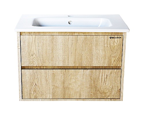 Тумба под раковину Bellezza Лоренцо 80 4639113270473 подвесная Дуб светлый