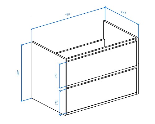 Тумба под раковину Bellezza Лоренцо 80 4639113270473 подвесная Дуб светлый