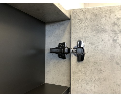 Зеркальный шкаф Comforty Франкфурт 60 00-00004331 Бетон светлый Черное матовое