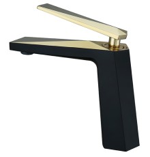 смеситель для умывальника Boheme VENTURO 381-b черный-золото
