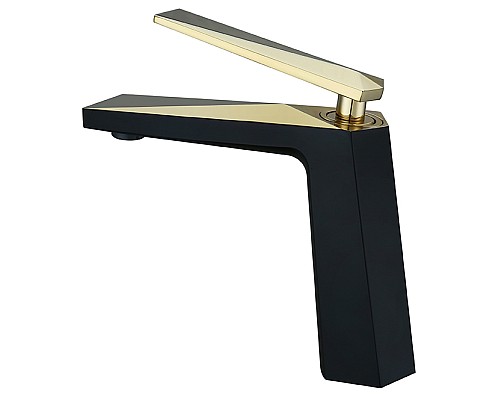 смеситель для умывальника Boheme VENTURO 381-b черный-золото