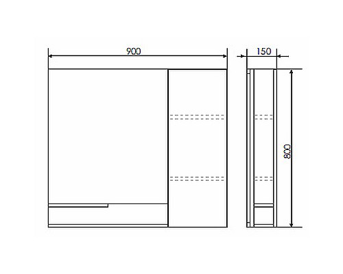 Зеркало со шкафом Comforty Верона 90 00004136714 Дуб белый