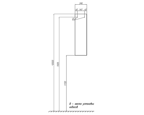 Подвесной шкаф Aquaton Терра 24 1A247403TEKA0 Дуб кантри Антрацит