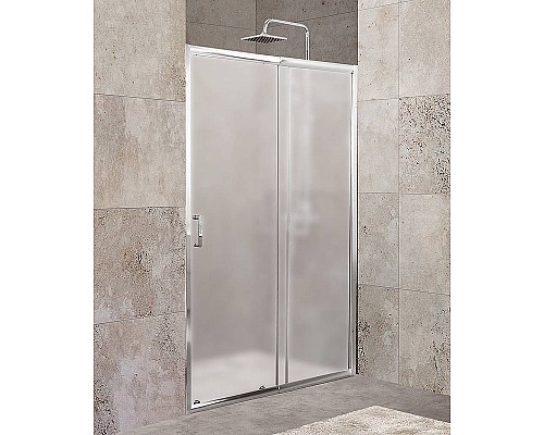 Душевая дверь BelBagno Unique 115 UNIQUE-BF-1-100/115-P-Cr профиль Хром стекло рифленое