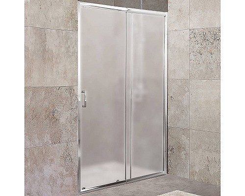 Душевая дверь BelBagno Unique 115 UNIQUE-BF-1-100/115-P-Cr профиль Хром стекло рифленое