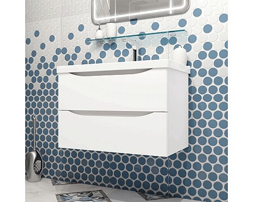 Тумба под раковину Opadiris Элеганс 80 Z0000014969 подвесная Белая матовая