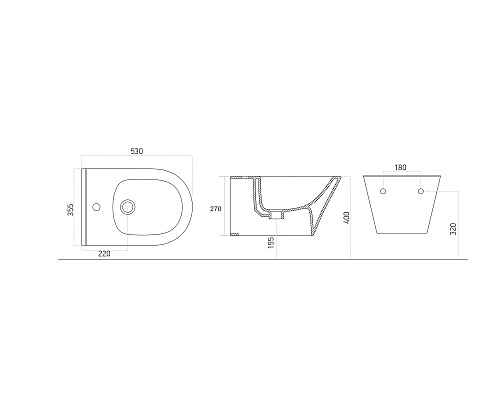 Биде Logan L3WB AVVA 288925 подвесное Белое
