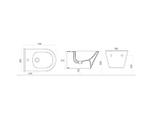 Биде Logan L3WB AVVA 288925 подвесное Белое
