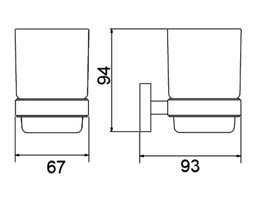 Стакан для зубных щеток Timo Selene 12033/03 черный