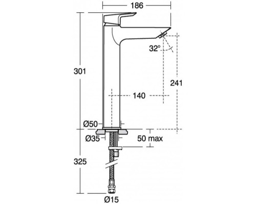 Смеситель для раковины Ideal Standard Tesi A6575AA Хром
