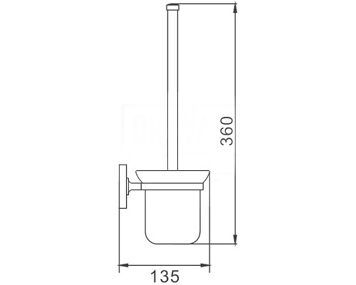 Ершик для унитаза Frap F19 F1910 Хром