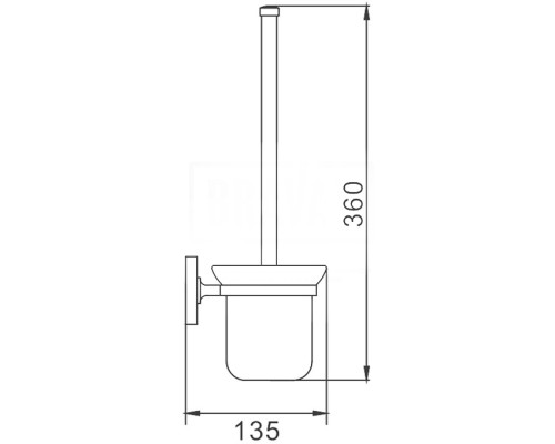 Ершик для унитаза Frap F19 F1910 Хром