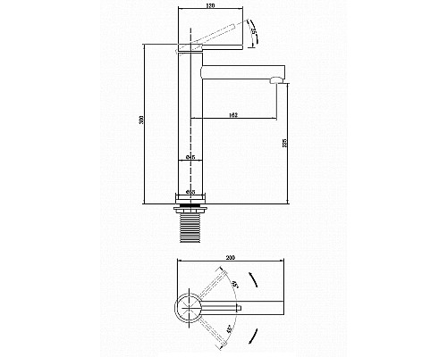 Смеситель для раковины Abber Emotion AF8811G Золото матовое