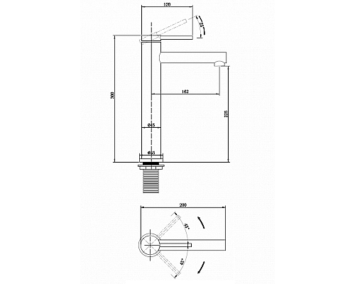 Смеситель для раковины Abber Emotion AF8811G Золото матовое